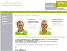 Tablet Screenshot of hausarztpraxis-goethestrasse.de